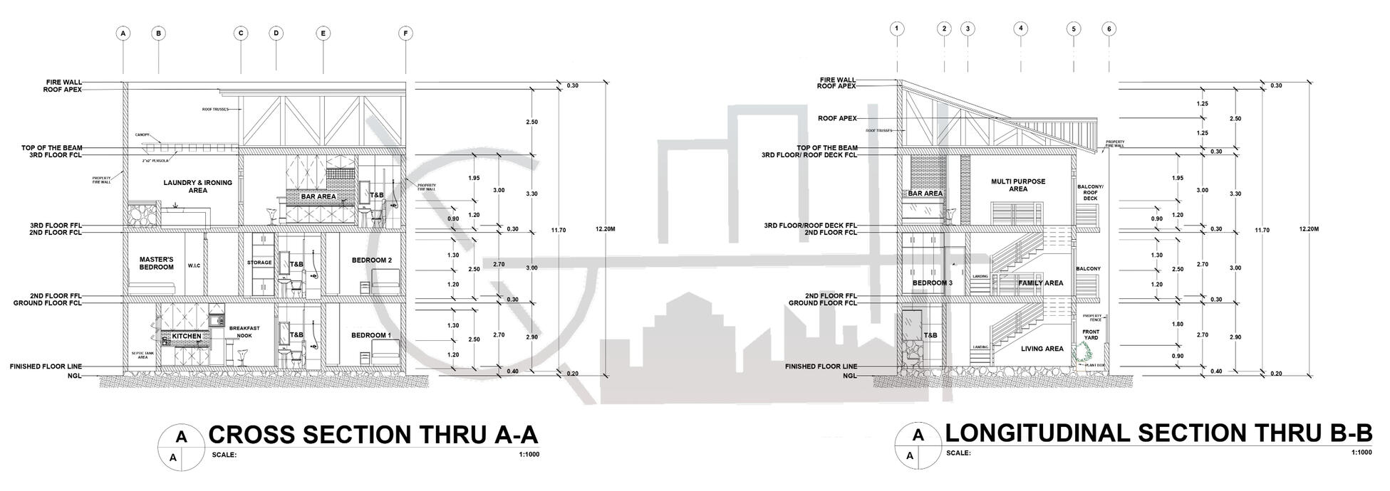 Proposed 2 Storey Residential with Roof Deck (Scheme 2)